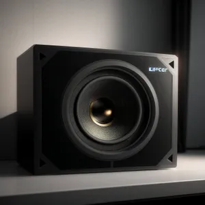 Black Stereo Speaker: Powerful Sound System for Entertainment and Studio Use