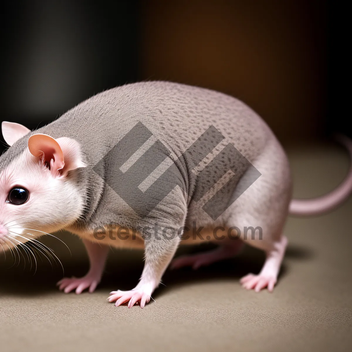 Picture of Adorable Baby Mouse with Fluffy Fur