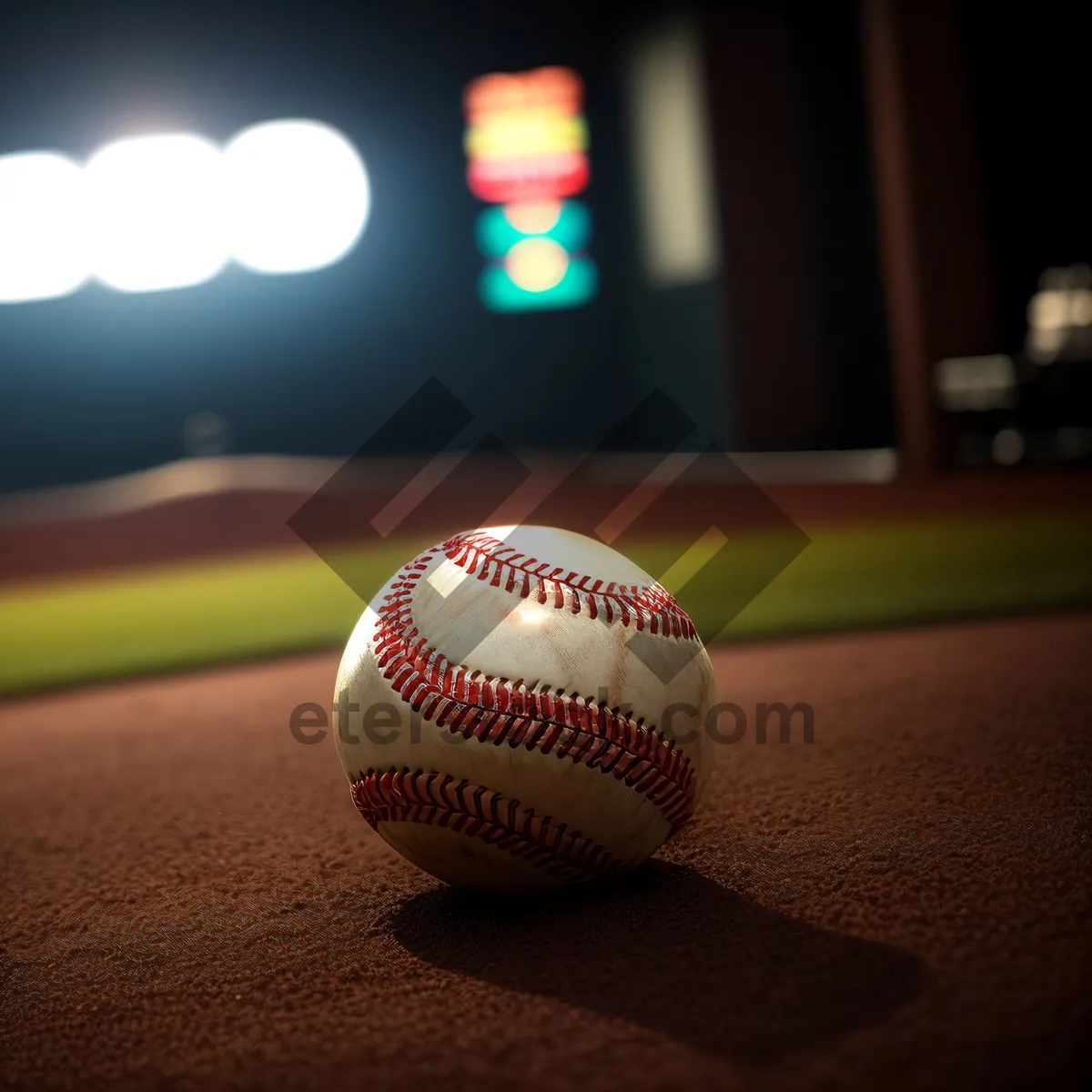 Picture of Baseball Glove on Green Grass