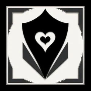 Black heraldic symbol icon graphic design sign