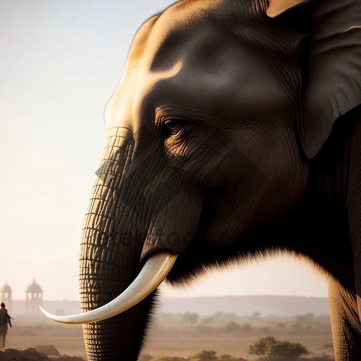 Picture of Magnificent African Elephant in South African National Park.