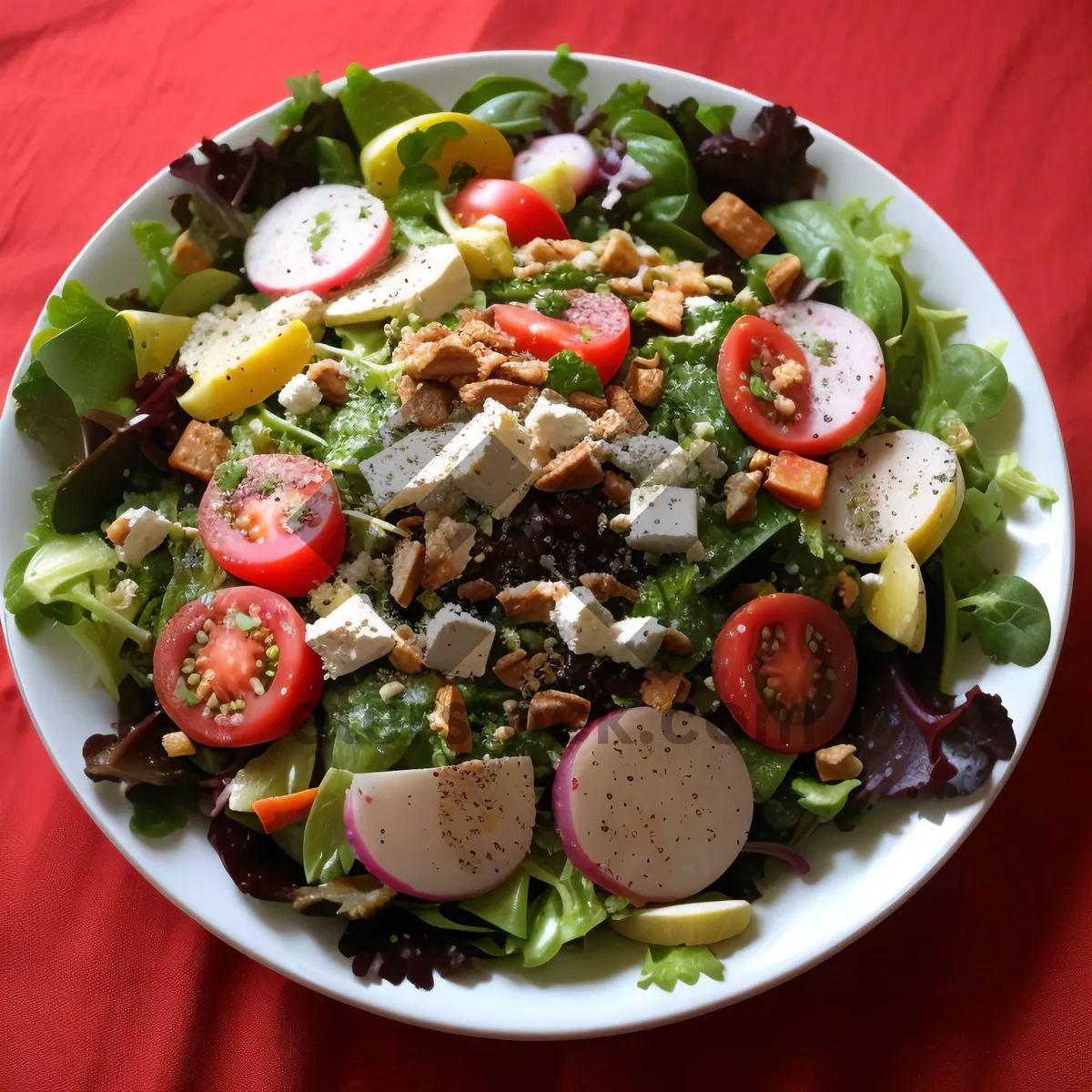 Picture of Delicious Gourmet Vegetable Salad with Grilled Meat
