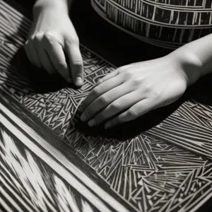 Musician's Hands on Acoustic Guitar and Laptop