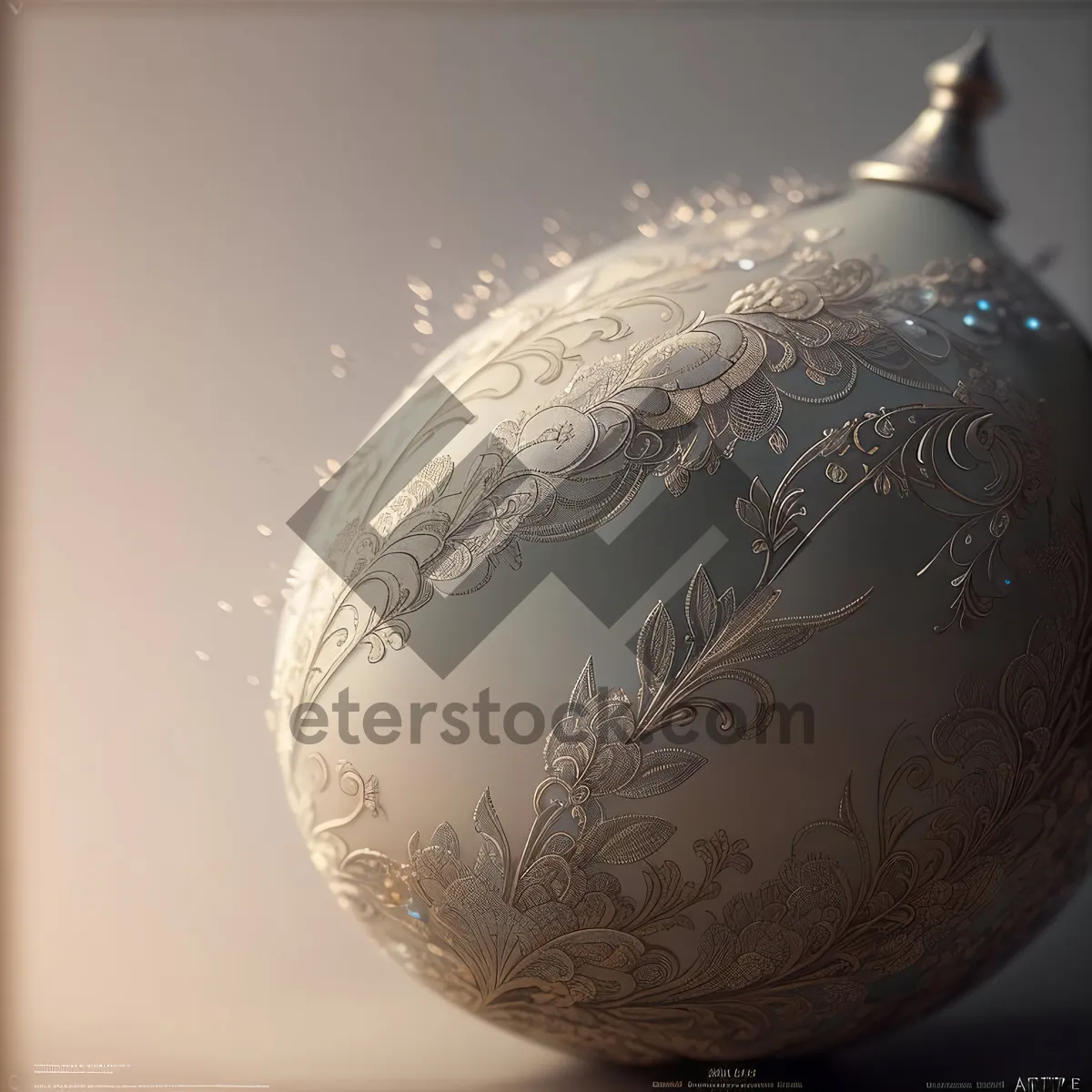 Picture of Festive Earth ornament with glass bangle.