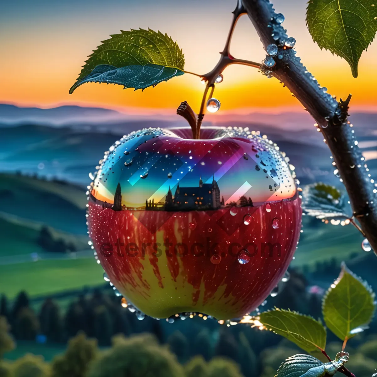 Picture of Fresh and sweet red delicious apple