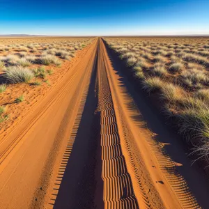 Scenic Road Through Desert Landscape