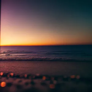 Sunset Over the Serene Ocean