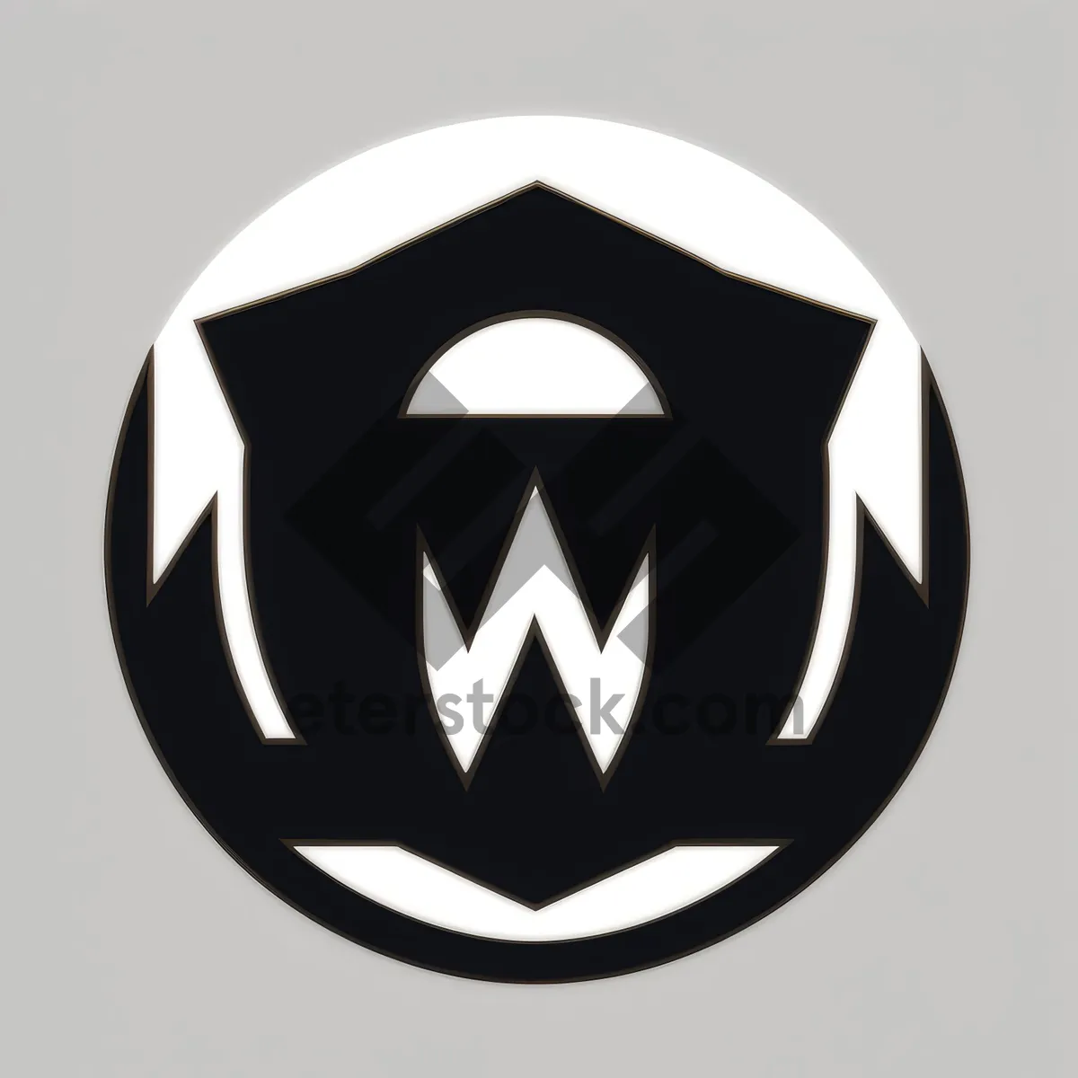 Picture of Shiny Black Round Hazard Button Icon