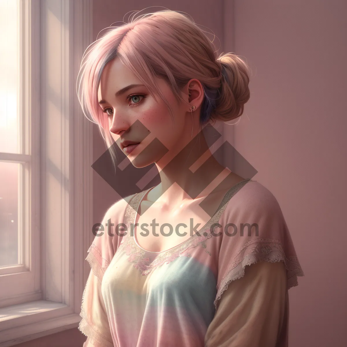 Picture of Blonde Bombshell Fashion Portrait