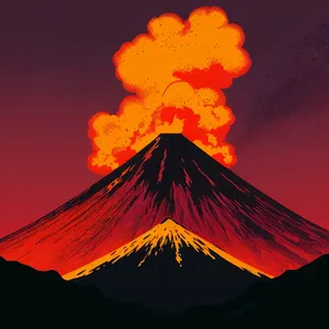 Blazing Mountain Inferno - Natural Elevation and Fiery Energy