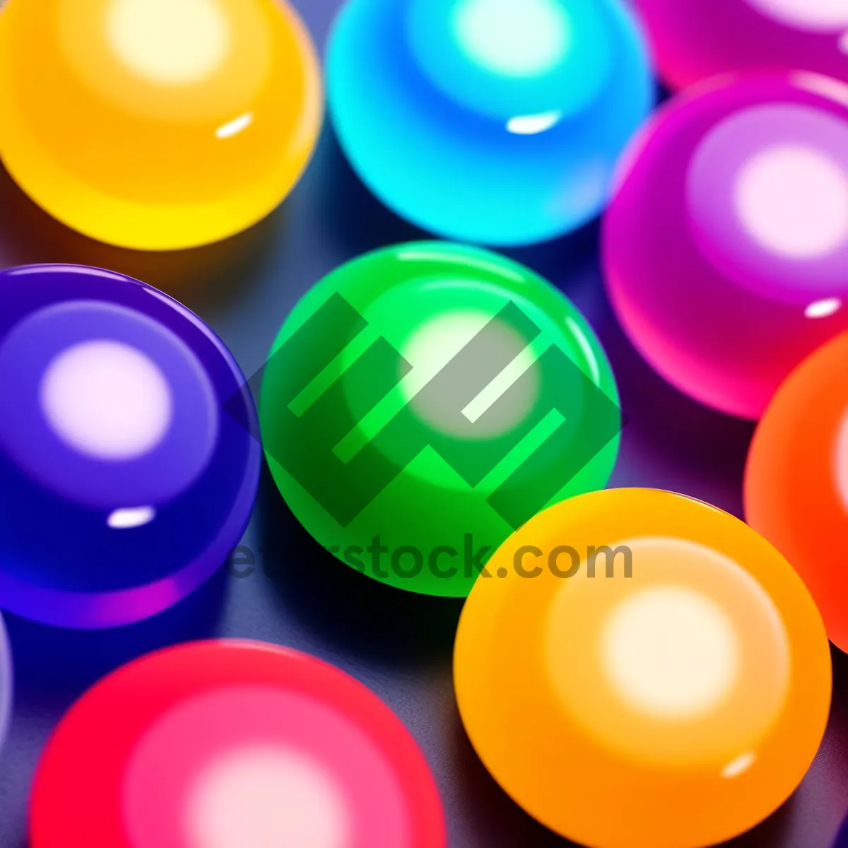Picture of Shiny Glass Button Icon Set: A Collection of Colorful Round Buttons