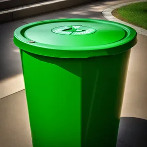 Recyclable Plastic Drink Cup in Ashcan Bin