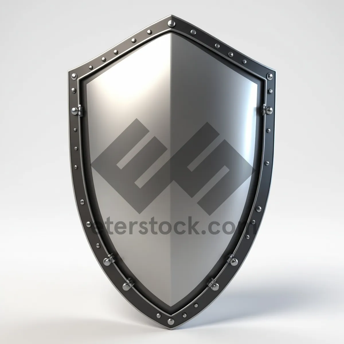 Picture of Golden Shield Emblem Design 3D Graphic Icon