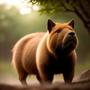 Cute Black Bear Cub with Furry Coat