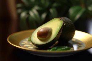 Fresh Avocado Plate with Vegetable and Fruit Slices