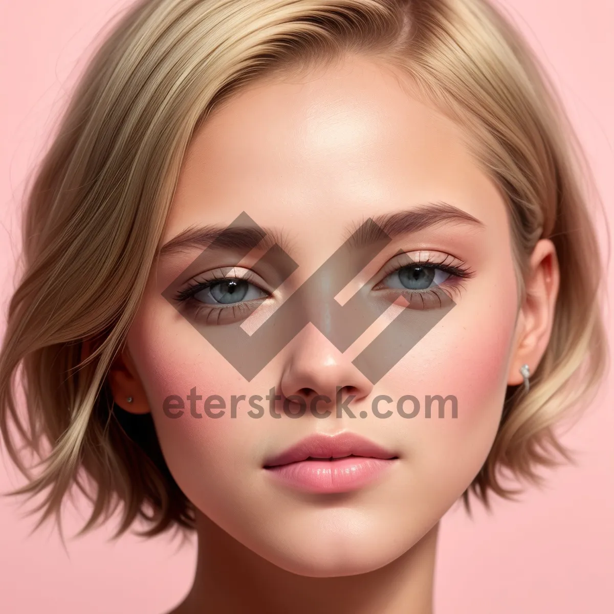 Picture of Glamorous Beauty: Alluring Model's Flawless Closeup Shot