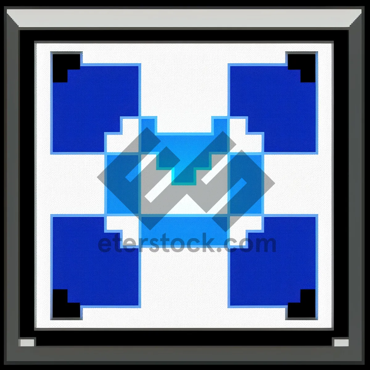 Picture of Modern Web Design Icon Set - Square Grid 3D Button