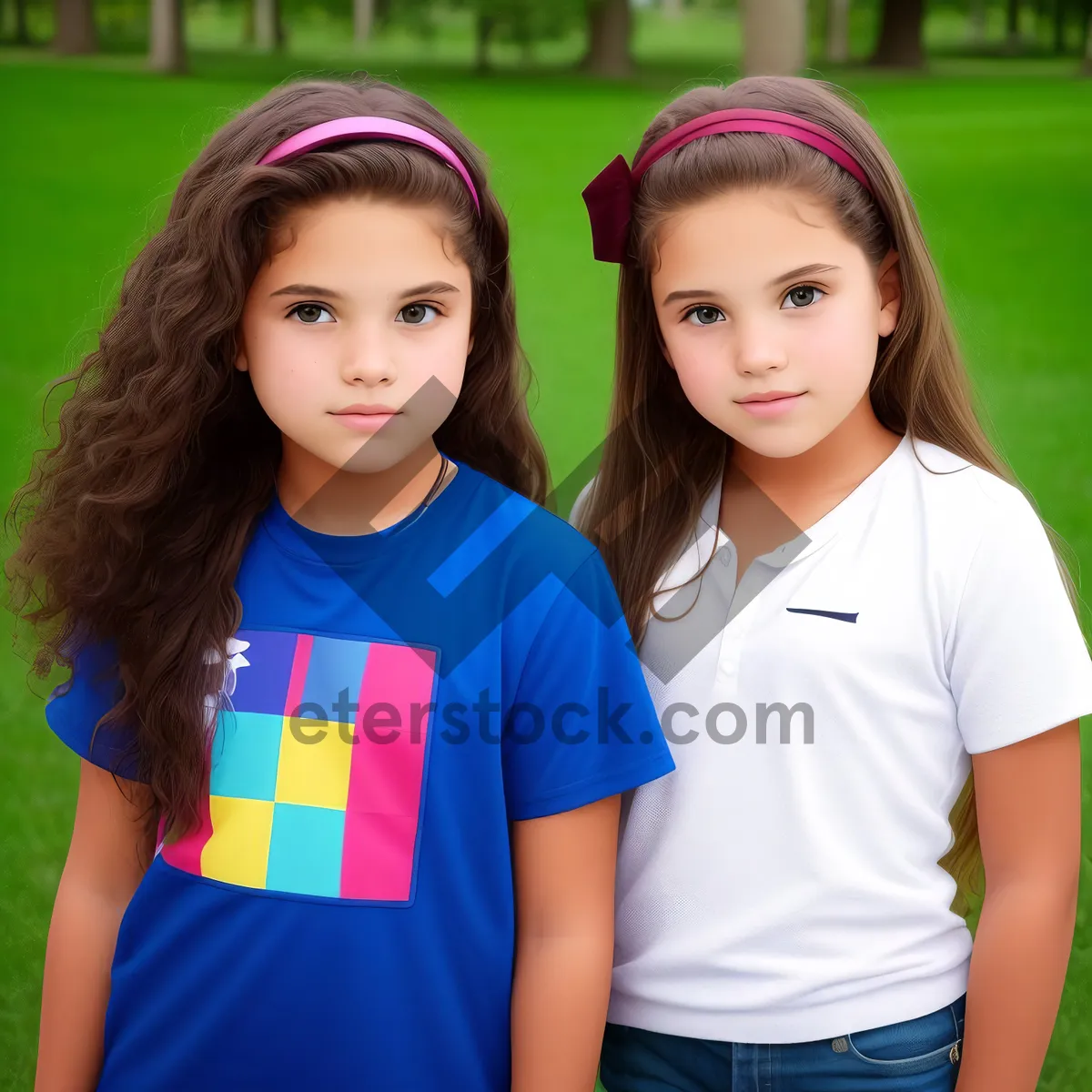 Picture of Cheerful student siblings posing happily together.