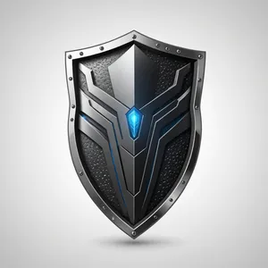 Shiny shield icon - graphic design symbol