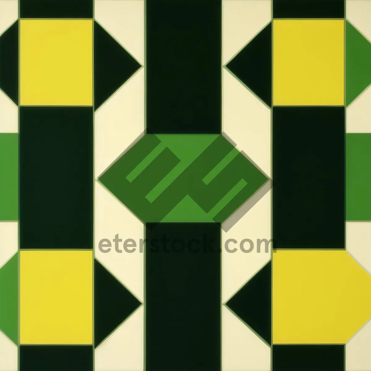 Picture of Geometric 3D tile country pattern symbol sign