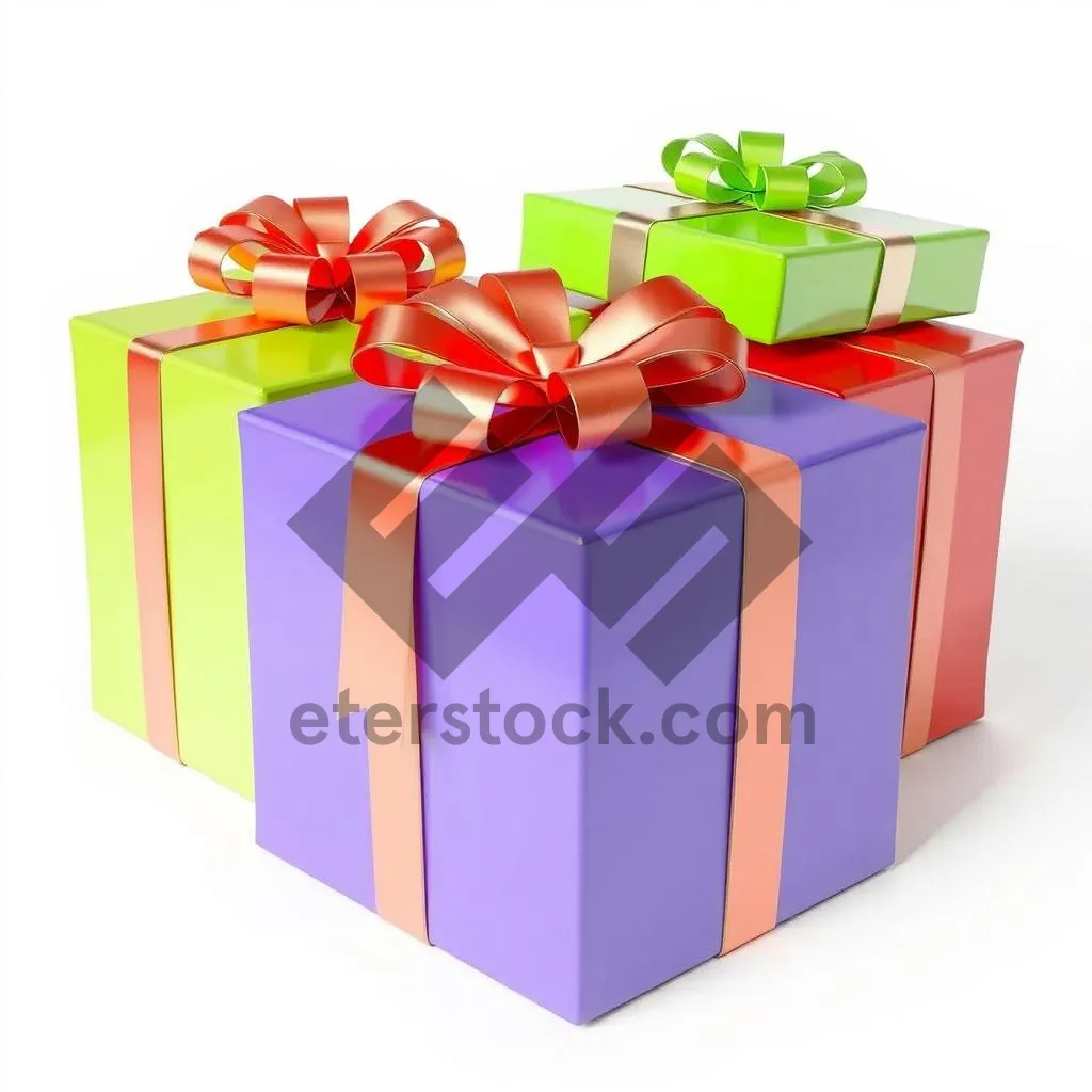 Picture of Gift box with ribbon for special occasion.