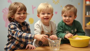 Happy family enjoying a fun day at home