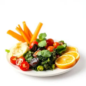 Fresh and Healthy Vegetable Salad with Ripe Tomatoes