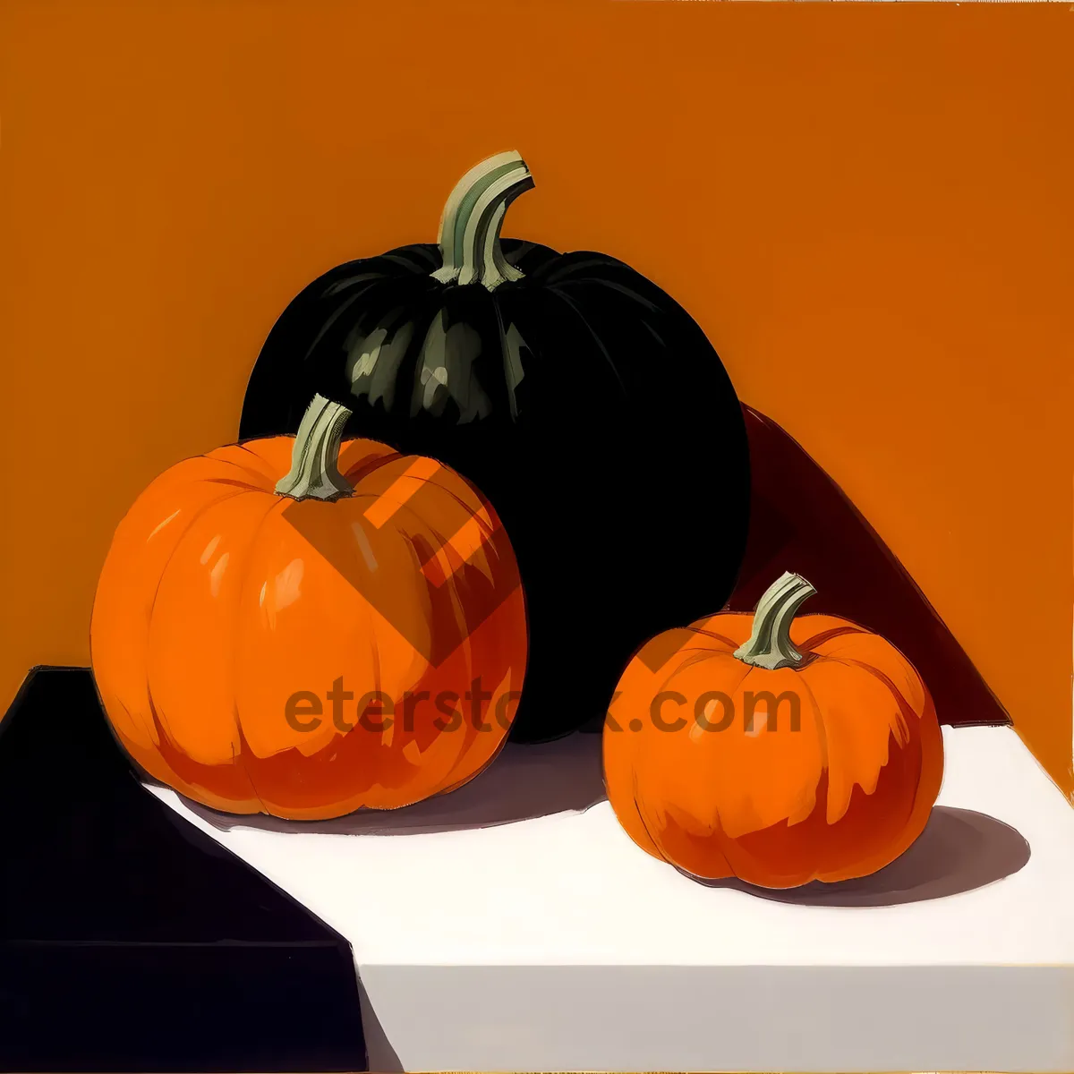 Picture of Festive Autumn Harvest Lantern with Pumpkins