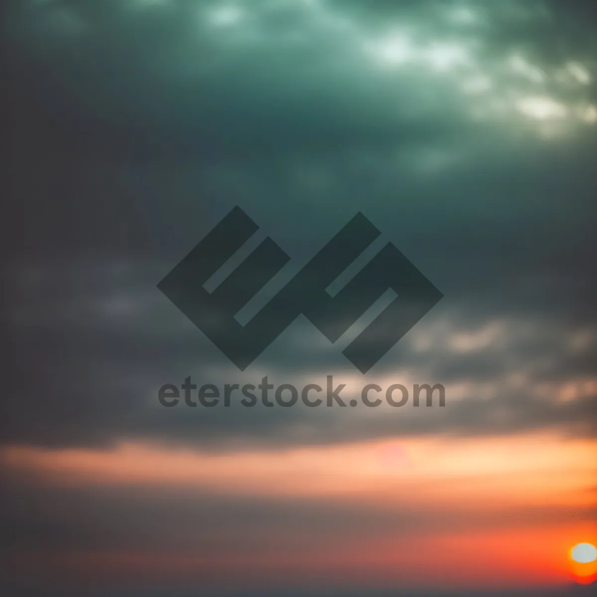 Picture of Vibrant Sky with Fluffy Clouds and Sunlight