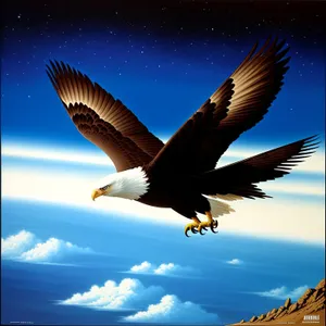 Graceful Wings Soaring in the Sky: Majestic Bald Eagle in Flight