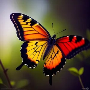 Colorful Monarch Butterfly on Delicate Flower