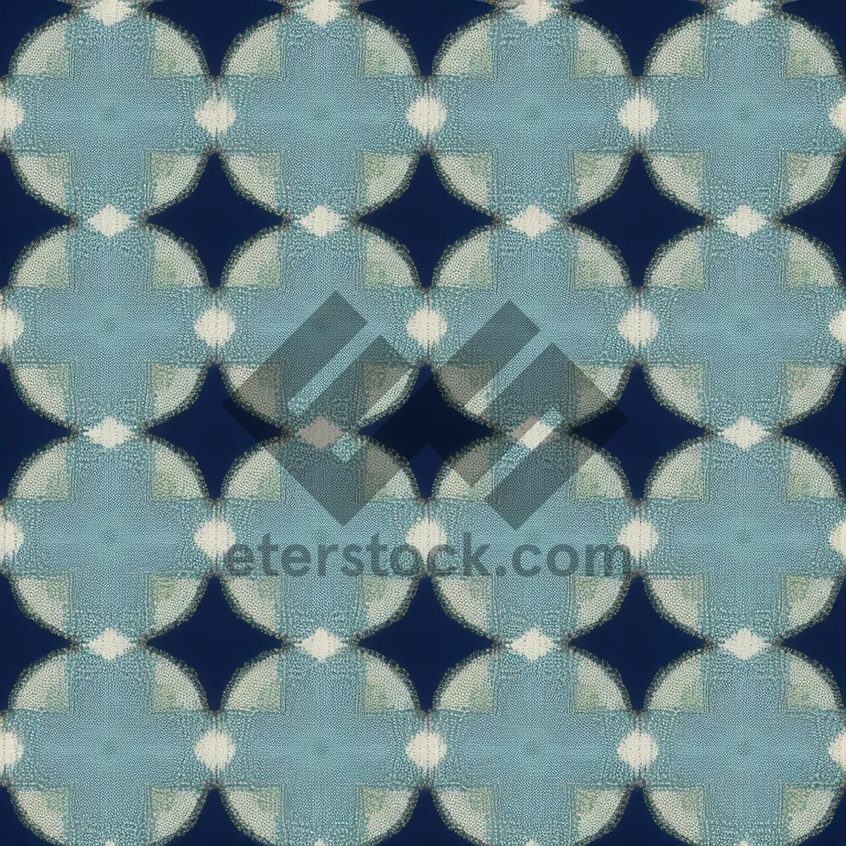 Picture of Vintage Floral Damask Tile Pattern Wallpaper