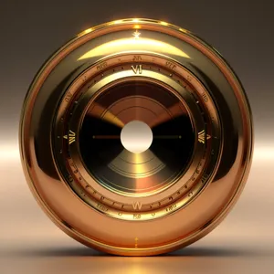 Digital Music Circle: Shiny Artistic Disk Design