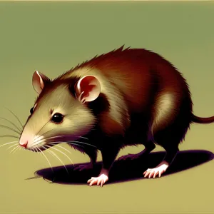 Furry Mouse: Cute Rodent with Whiskers