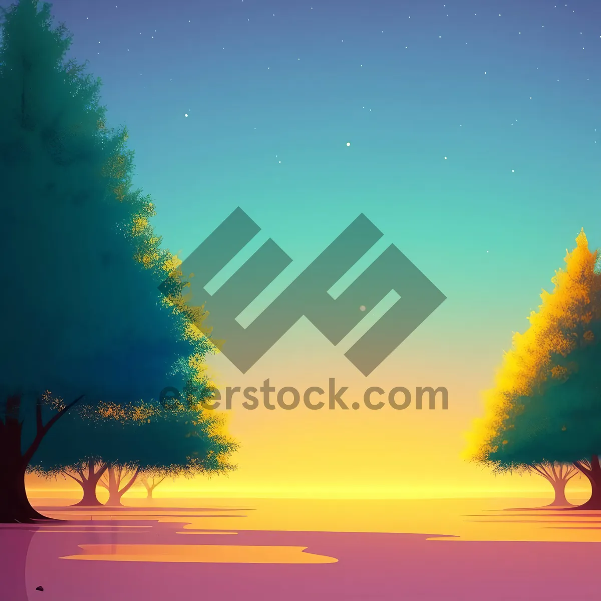 Picture of Winter Wonderland: Festive Snowflake Tree Design