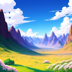 Serene Summer Horizon over Green Meadow