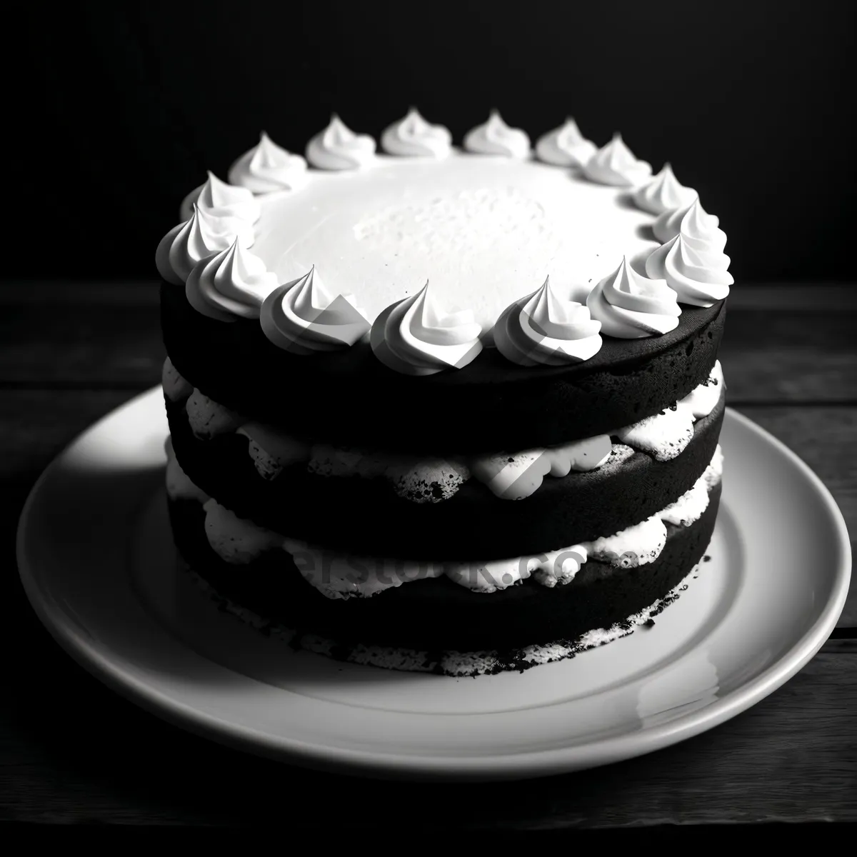 Picture of Birthday cupcake with cream and chocolate icing