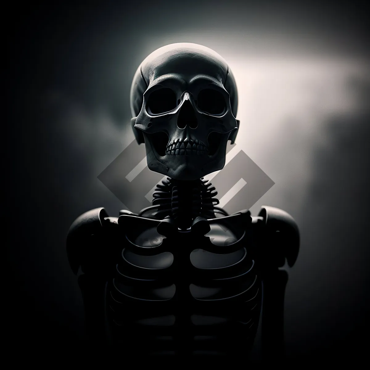 Picture of Terrifying Anatomical Skull Image: Spooky Conceptual Man