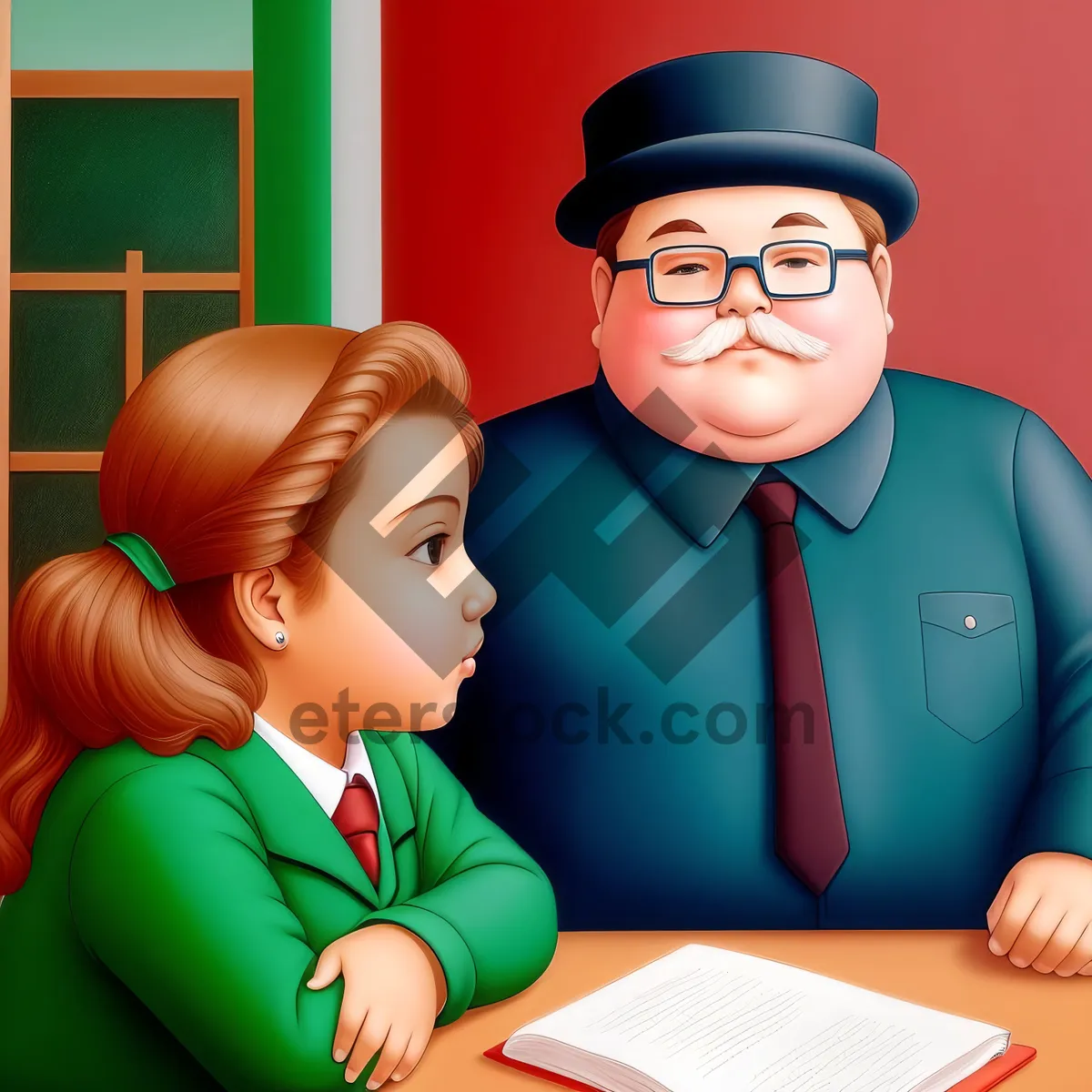 Picture of Smiling Schoolboy with Cute Goggles