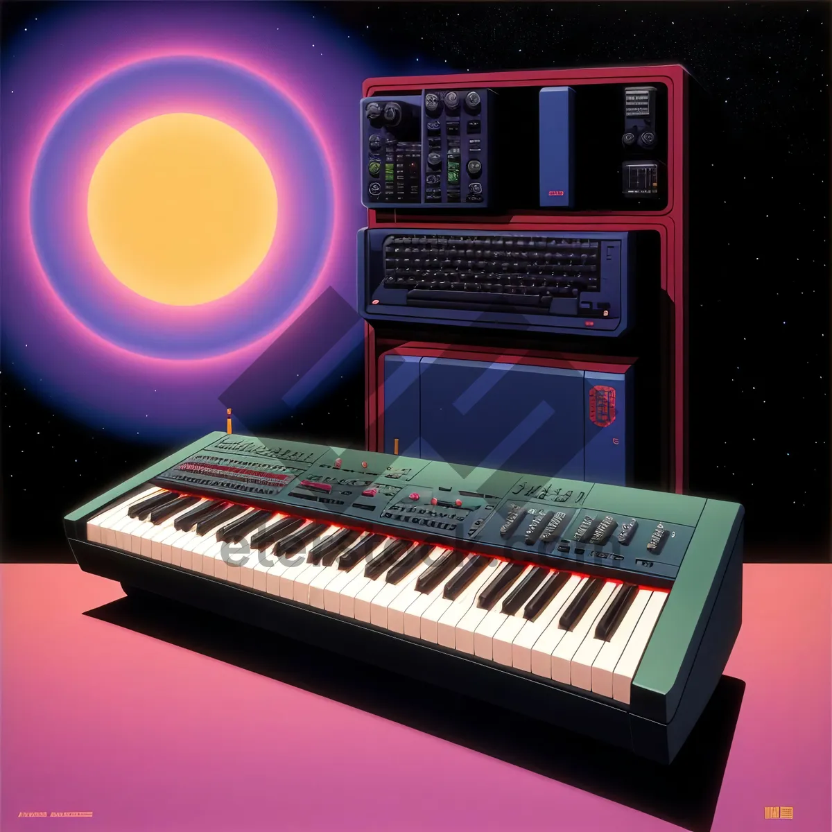 Picture of Digital Synthesizer Keyboard: Advanced Music Instrument Technology