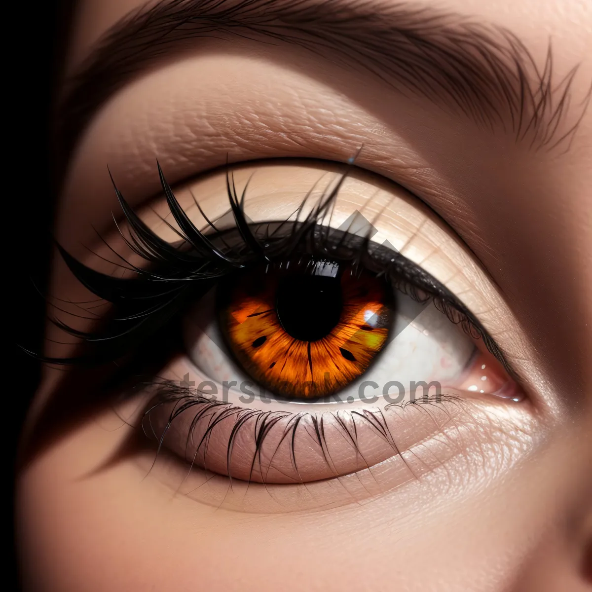 Picture of Captivating Closeup: Eye Makeup Enhancing Natural Beauty