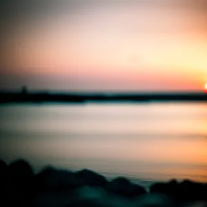 Golden Skyline: A Serene Sunset over the Ocean