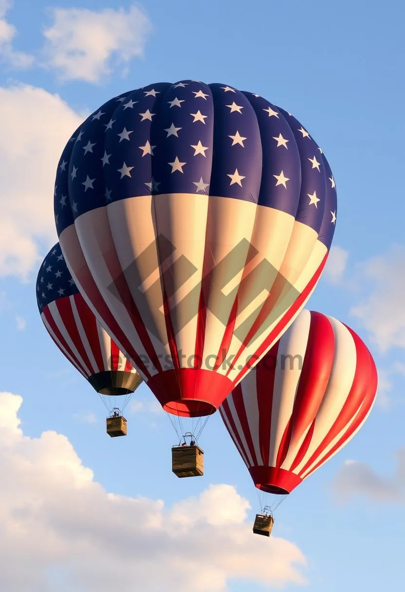 Picture of Colorful Hot Air Balloon Adventure in the Bright Sky