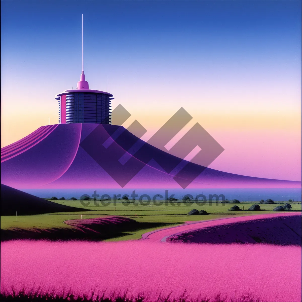 Picture of Majestic Overlook: Beacon Tower Embracing Rural Landscape