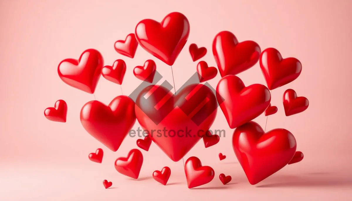 Picture of Valentine heart icon design for gift symbol concept