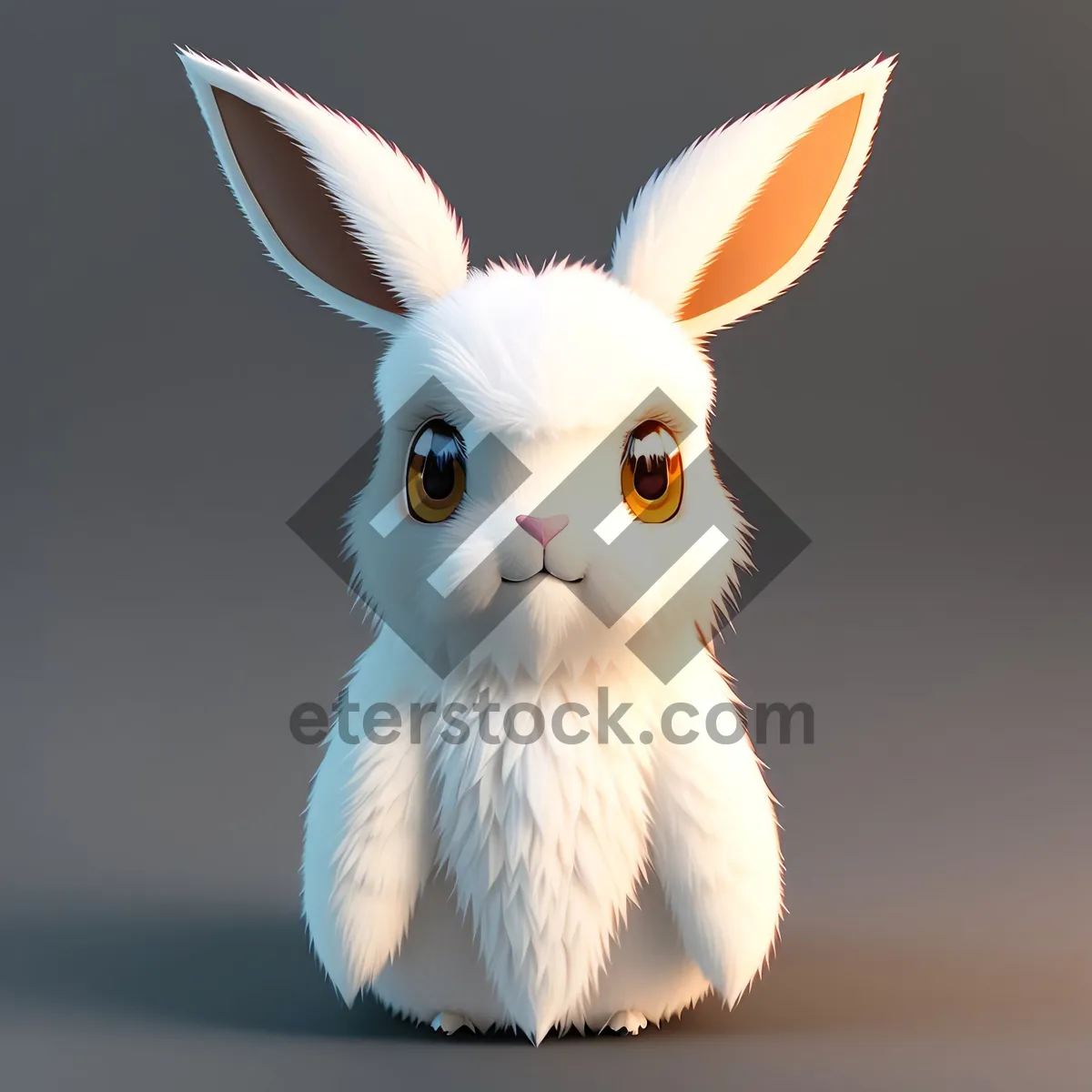 Picture of Cute Bunny with Fluffy Ears and Adorable Eyes