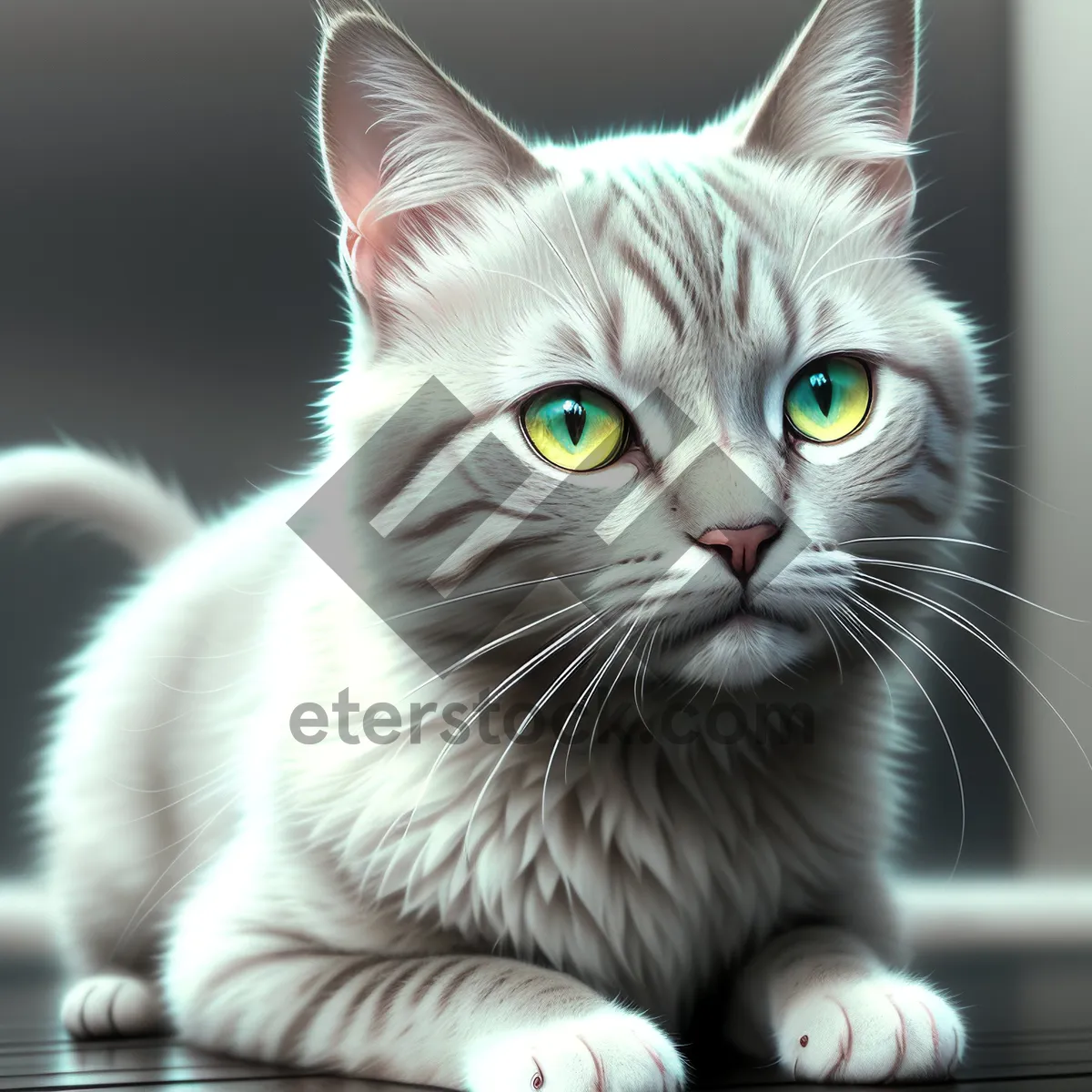 Picture of Curious Kitty with Whiskers and Bright Eyes
