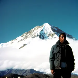 Majestic Winter Peak in the Frozen Alps