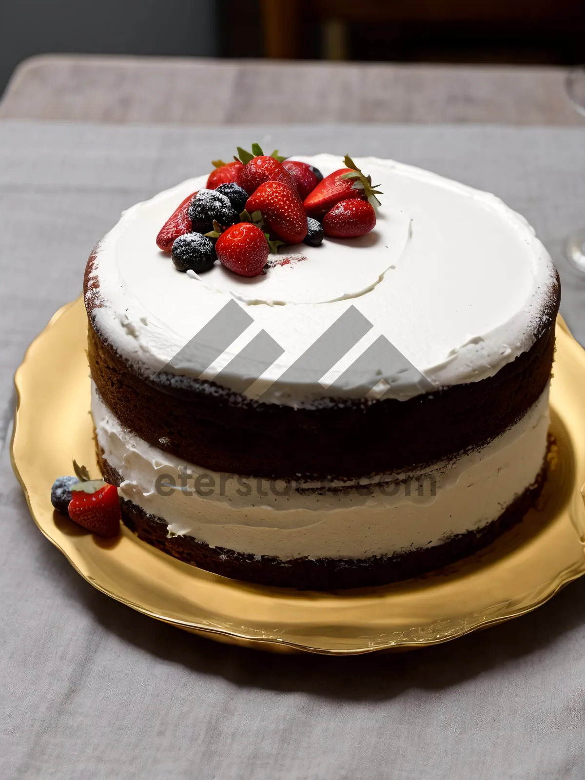 Picture of Delicious Berry Trifle with Chocolate Sauce