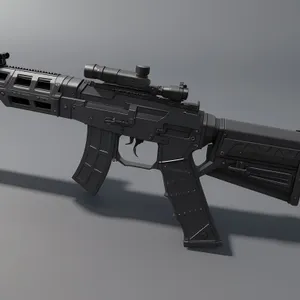 Modern Military Assault Rifle with Ammo